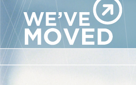 an image with type on it that says we've moved